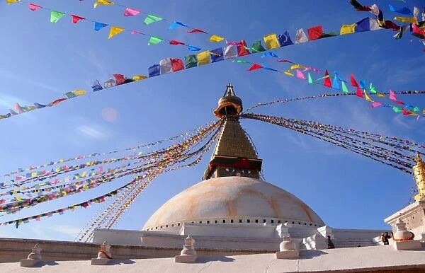 The Buddhist stupa of Boudhanath, Kathmandu, Nepal