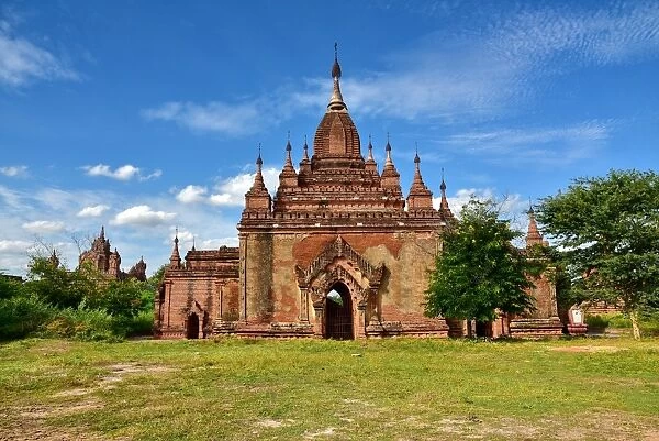 Buddhist temple inside Bagan unesco ruins Myanmar
