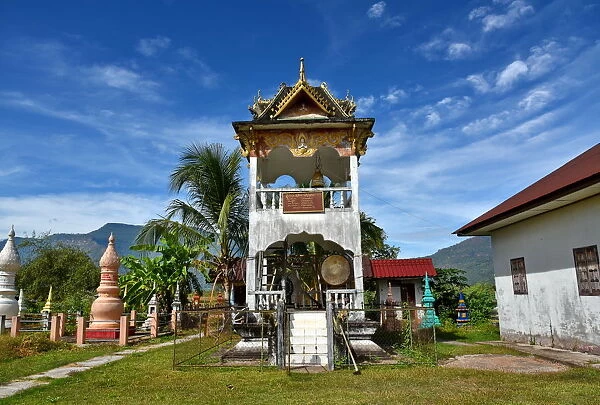 buddhist temple along Vat Phou champasak Lao, Asia