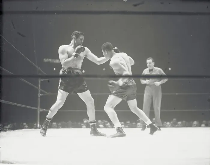 Framed Print : Buddy Baer Punching Joe Louis Framed Print : Buddy Baer Punching Joe Louis