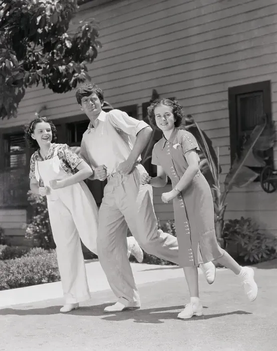 Framed Print : Buddy Ebsen Teaching Dance Steps to Judy Garland and Deanna Durbin Framed Print : Buddy Ebsen Teaching Dance Steps to Judy Garland and Deanna Durbin
