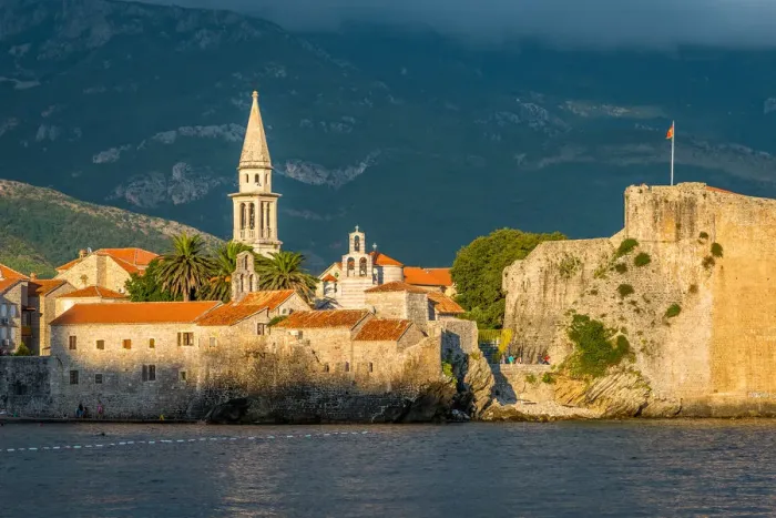 Framed Print : Budva, ancient walls and red tiled roof Montenegro Framed Print : Budva, ancient walls and red tiled roof Montenegro