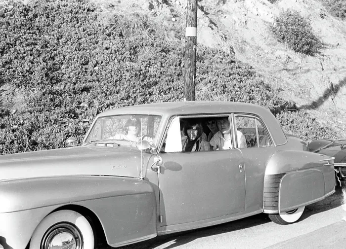 Framed Print : Buffalo Springfield Portrait With Car Framed Print : Buffalo Springfield Portrait With Car