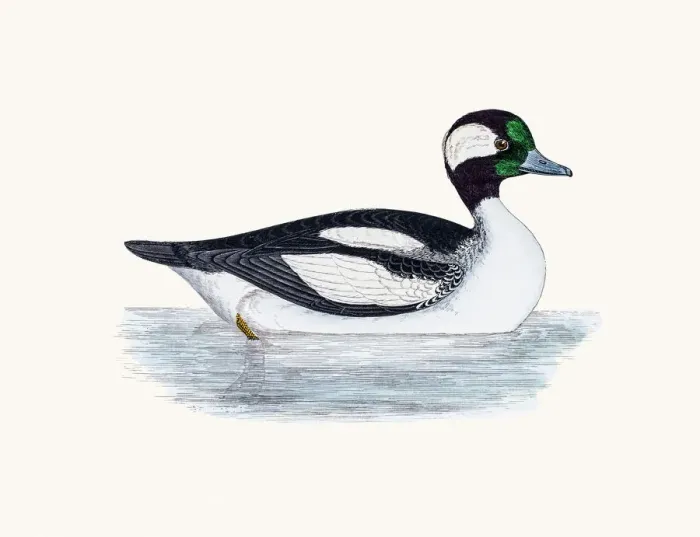 Framed Print : Buffelhead Duck Waterfowl bird Framed Print : Buffelhead Duck Waterfowl bird