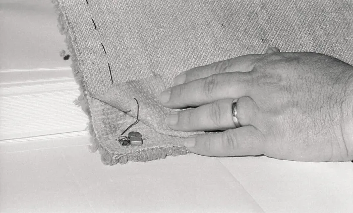 Framed Print : Bugging Device Sewn into Rug Framed Print : Bugging Device Sewn into Rug
