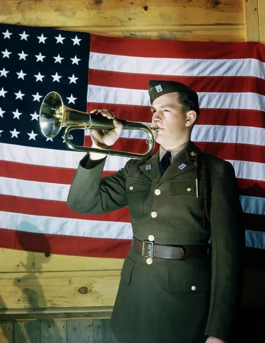 Framed Print : Bugler in US Military Framed Print : Bugler in US Military