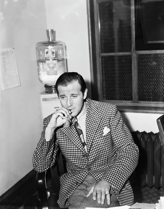 Framed Print : Bugsy Siegel Smoking
