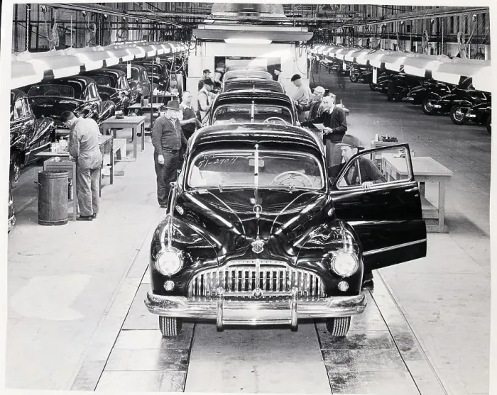 Framed Print : Buick Assembly Line