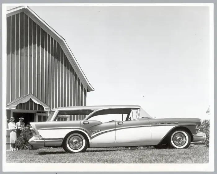 Framed Print : Buick's Stylish 1957 Century Wagon