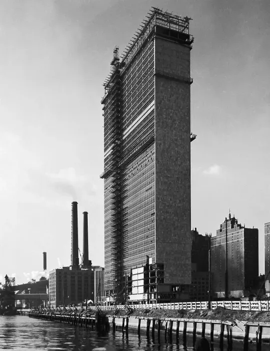 Framed Print : UN Building Under Construction Framed Print : UN Building Under Construction