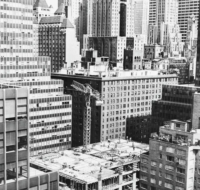 Framed Print : Building Construction in New York City Framed Print : Building Construction in New York City