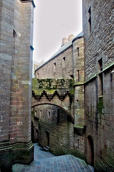 Building at Mont Saint-Michel Normandy Region in France
