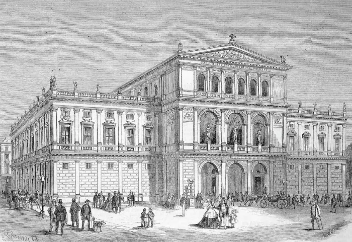 Framed Print : Building of the New Conservatory, Conservatory, School of Music in Vienna, c. 1885, Austria, Historic, digitally restored reproduction of a 19th century original, exact original date unknown Framed Print : Building of the New Conservatory, Conservatory, School of Music in Vienna, c. 1885, Austria, Historic, digitally restored reproduction of a 19th century original, exact original date unknown