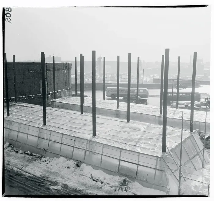Framed Print : The Building of a Parking Garage Framed Print : The Building of a Parking Garage