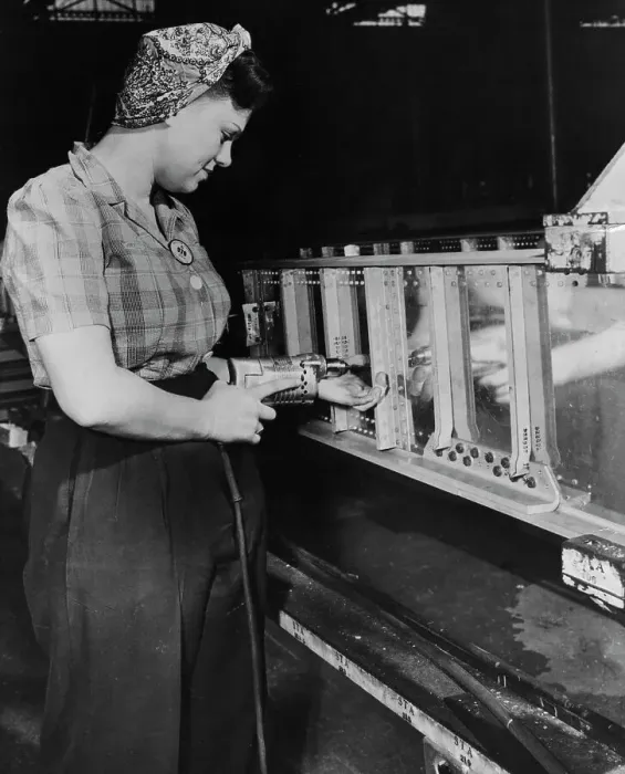 Framed Print : Building Planes for Goodyear Aircraft Company Framed Print : Building Planes for Goodyear Aircraft Company