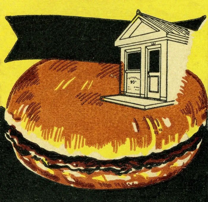 Framed Print : Building in shape of a hamburger Framed Print : Building in shape of a hamburger
