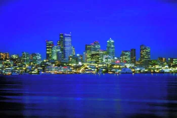 Framed Print : buildings, city, cityscape, coast, coastline, downtown, elliot bay, horizon, lit Framed Print : buildings, city, cityscape, coast, coastline, downtown, elliot bay, horizon, lit