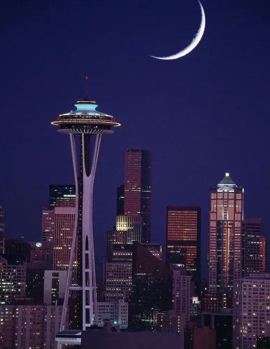 Framed Print : buildings, city, metropolis, metropolitan, night, nobody, north america, outdoor Framed Print : buildings, city, metropolis, metropolitan, night, nobody, north america, outdoor