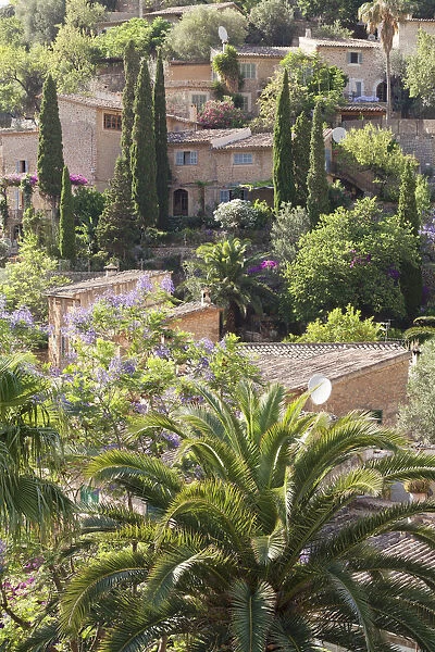 Buildings, Deia, Sierra de Tramuntana, west coast, Majorca, Balearic Islands, Spain