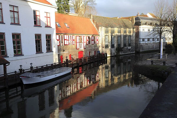 Buildings on the river Dijver, Bruges City