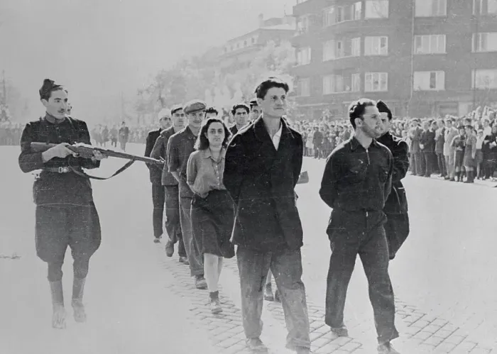 Framed Print : Bulgarian Traitors Being Paraded