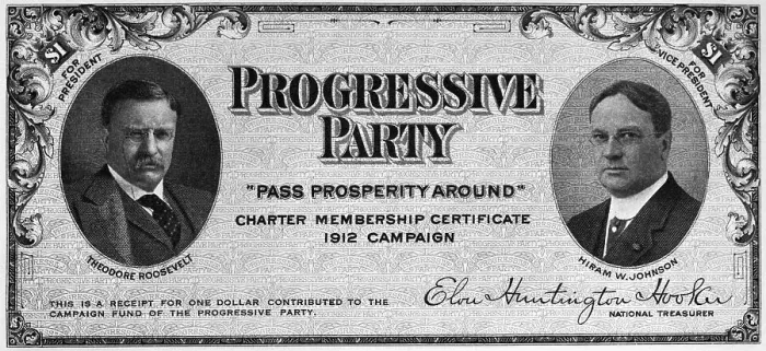 Framed Print : Bull Moose Party Charter Member Certificate Framed Print : Bull Moose Party Charter Member Certificate