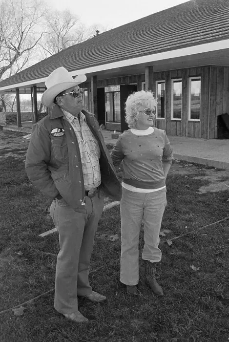 Framed Print : Bum and Helen Phillips on Their Ranch Framed Print : Bum and Helen Phillips on Their Ranch