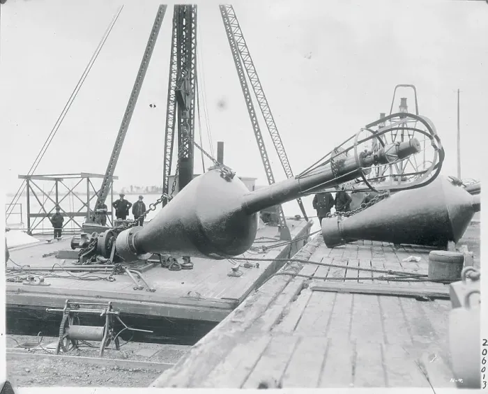 Framed Print : Buoy Being Loaded onto Deck Framed Print : Buoy Being Loaded onto Deck