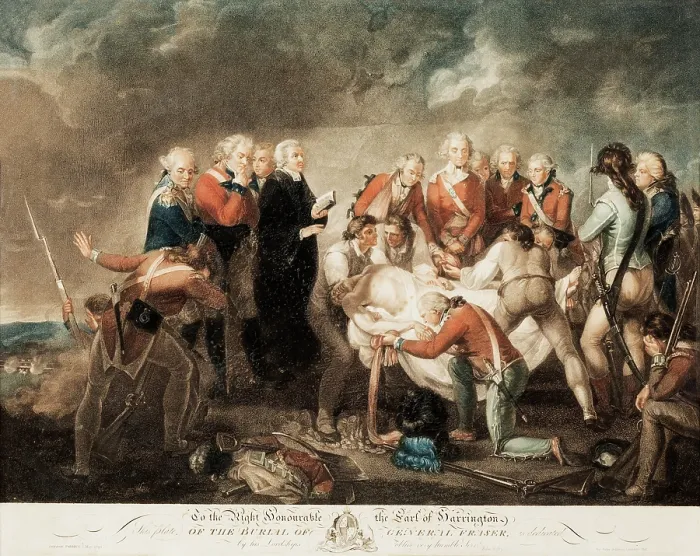 Framed Print : The Burial of General Fraser Framed Print : The Burial of General Fraser