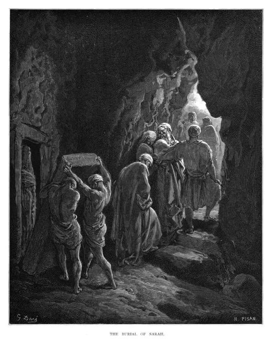 Framed Print : The burial of Sarah engraving 1870 Framed Print : The burial of Sarah engraving 1870
