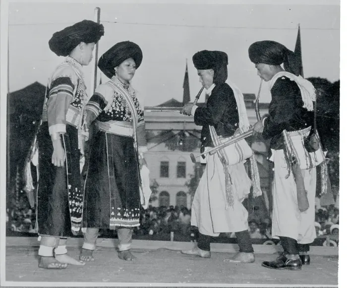 Framed Print : Burmese Dancers in the Street Framed Print : Burmese Dancers in the Street