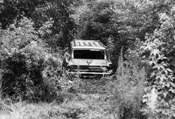Framed Print : Burned Station wagon of Missing Civil Rights Activists Framed Print : Burned Station wagon of Missing Civil Rights Activists