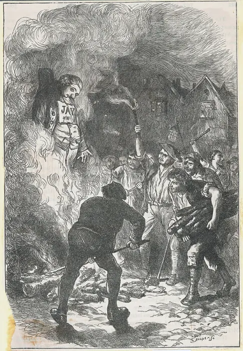 Framed Print : Burning Jay's Effigy