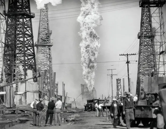 Framed Print : Burning Oil Well Framed Print : Burning Oil Well