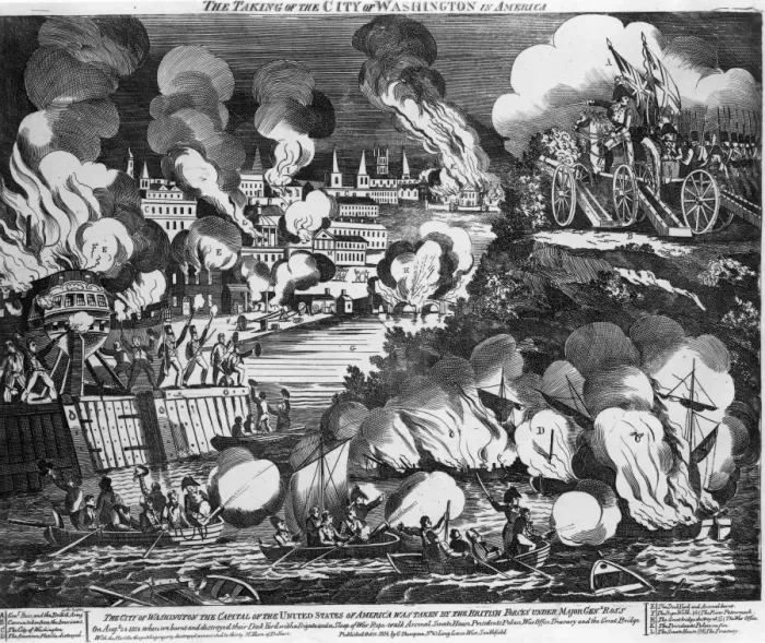 Framed Print : Burning of Washington Framed Print : Burning of Washington