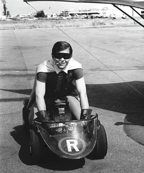  : Burt Ward As Robin Shown Riding Cart