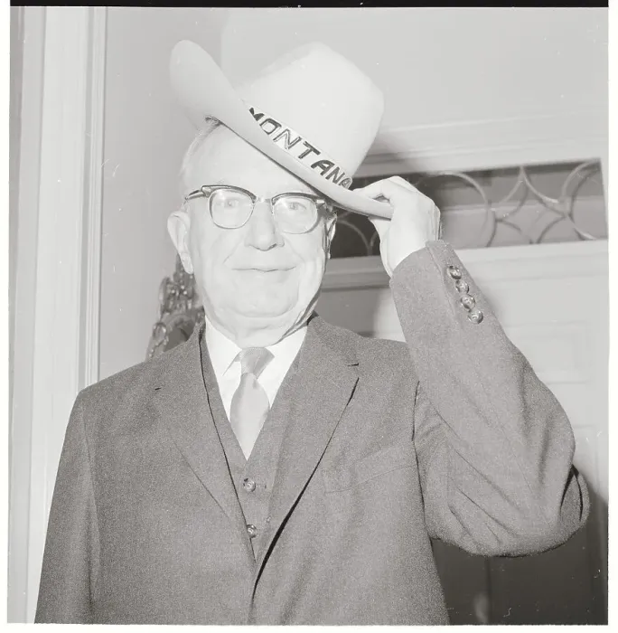 Framed Print : Burton K. Wheeler Touching His Hat Framed Print : Burton K. Wheeler Touching His Hat