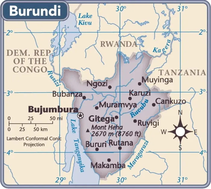 : Burundi country map : Burundi country map