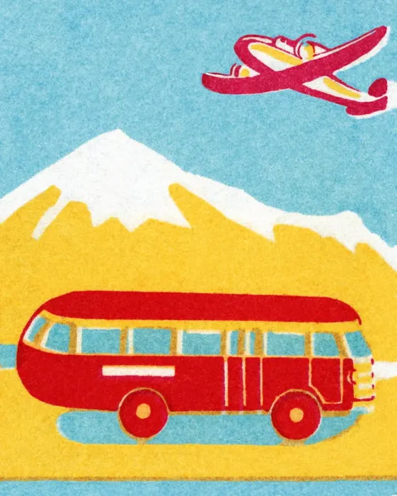 Framed Print : Bus and Airplane Framed Print : Bus and Airplane