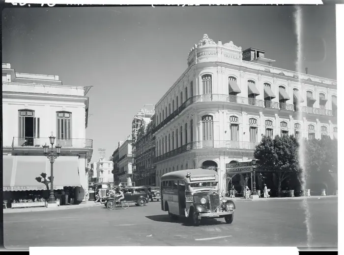 Framed Print : Bus and Automobiles on Havana Street Framed Print : Bus and Automobiles on Havana Street