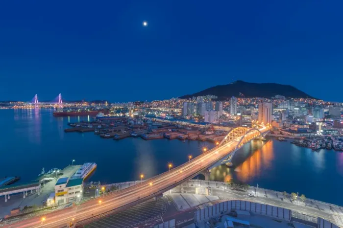 Framed Print : Busan city at night