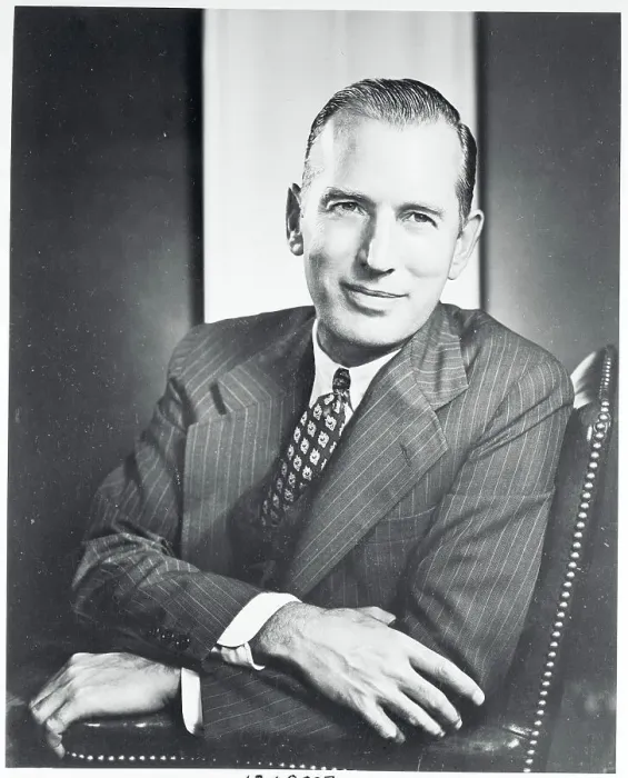 Framed Print : Businessman Crawford H. Greenwalt Posing in Chair