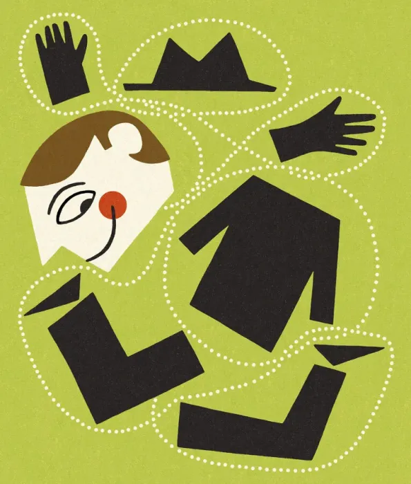 Framed Print : Businessman in Pieces