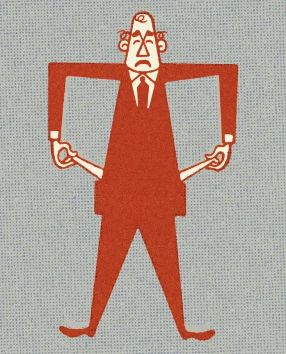 Framed Print : Businessman with Empty Pockets