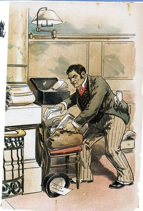 Framed Print : Businessman Steals Company Documents Framed Print : Businessman Steals Company Documents