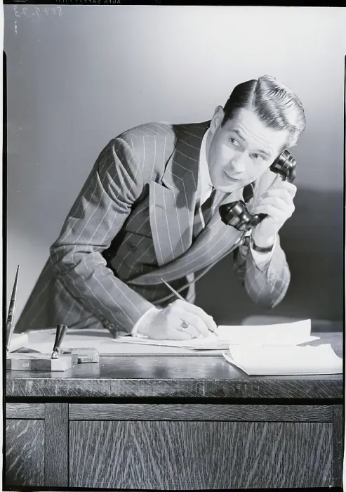 Framed Print : Businessman Talking on the Telephone Framed Print : Businessman Talking on the Telephone