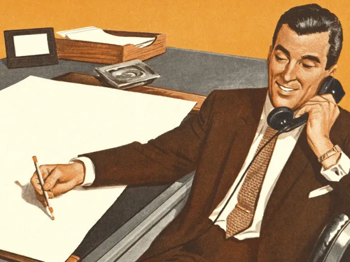 Framed Print : Businessman on the Telephone Framed Print : Businessman on the Telephone