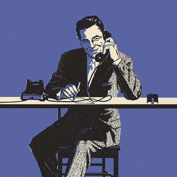 Businessman on the Telephone