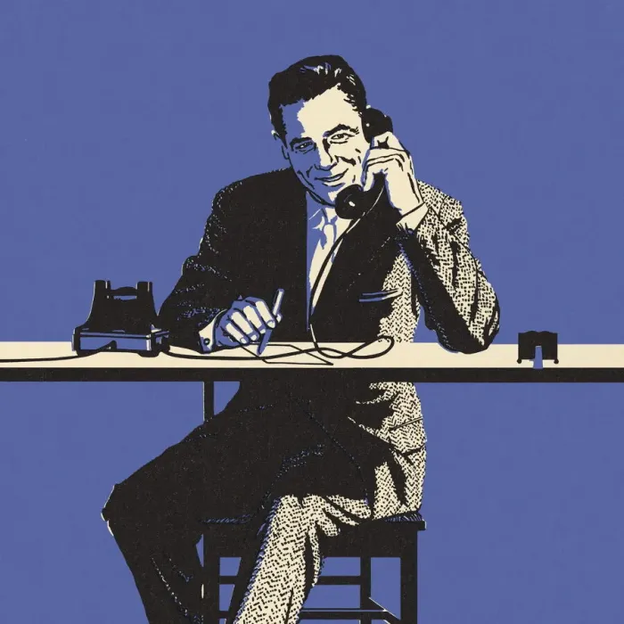 Framed Print : Businessman on the Telephone Framed Print : Businessman on the Telephone