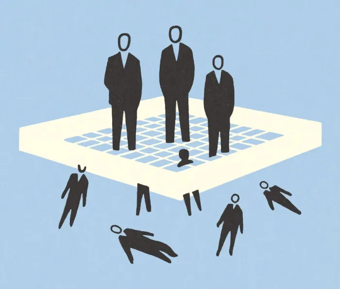 Framed Print : Businessmen Falling Under Framed Print : Businessmen Falling Under
